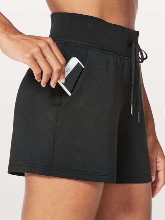 lululemon athletica Pants - Lululemon Every Moment Short *3.5”Black, Sz 2, Modal French Terry, W7AN8S, EUC